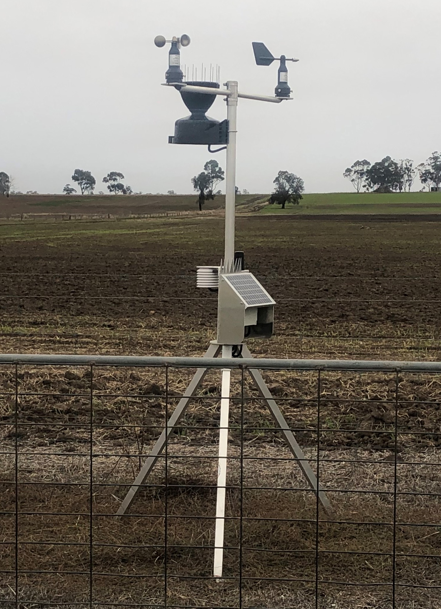 Integrated Irrigation weather station in the field